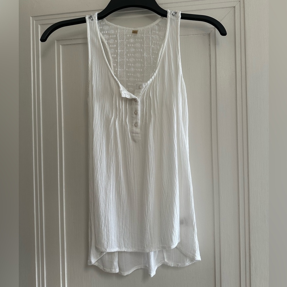 Simply Vera by Vera Wang Pleated White Top - Size XS